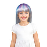 Crayola Colour-Me Long White Wig Set - Customisable Washable Long White Wig for Kids, Cosplayers & Creatives - includes Markers & Wig Stand