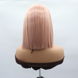 KITTY - Lace Front Dusty Pink with Dark Roots Straight Wig - by Queenie Wigs