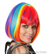 DELUXE Rainbow Bob Cosplay Deluxe Costume Wig