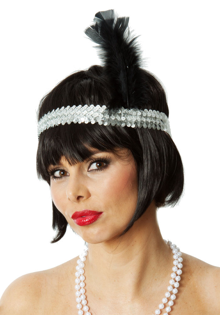DELUXE Black Flapper 1920's Finger Wave Costume Wig - by Allaura - The ...