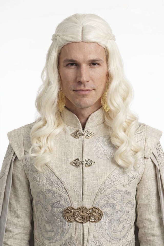 DELUXE Daenerys Khaleesi  Medieval Princess Renaissance Blonde Plaits Costume Wig - by Allaura