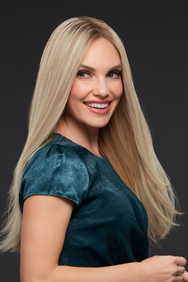BLAKE - Human Hair Lace Front Monofilament Straight Long Wig - by Jon Renau 22F16S8