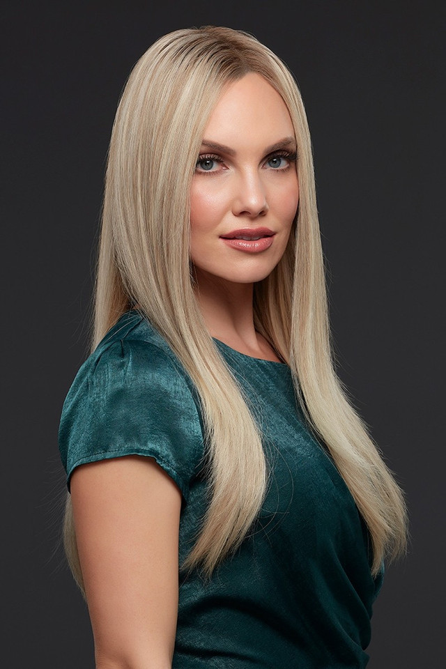 BLAKE - Human Hair Lace Front Monofilament Straight Long Wig - by Jon Renau 22F16S8