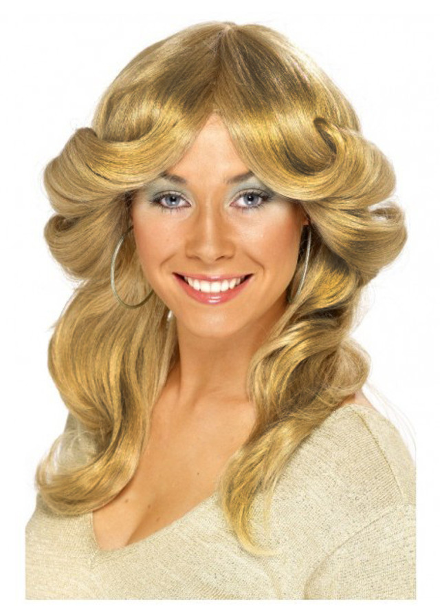 70's (Farrah Fawcett) Strawberry Blonde Flick Costume Wig