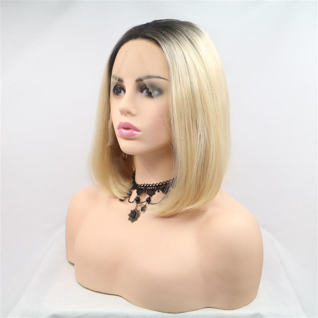 TEQUILA - Lace Front Ombre Blonde Bob Wig - by Queenie Wigs