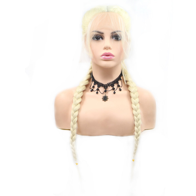 ALEXA - Lace Front Warm Blonde Braids - by Queenie Wigs