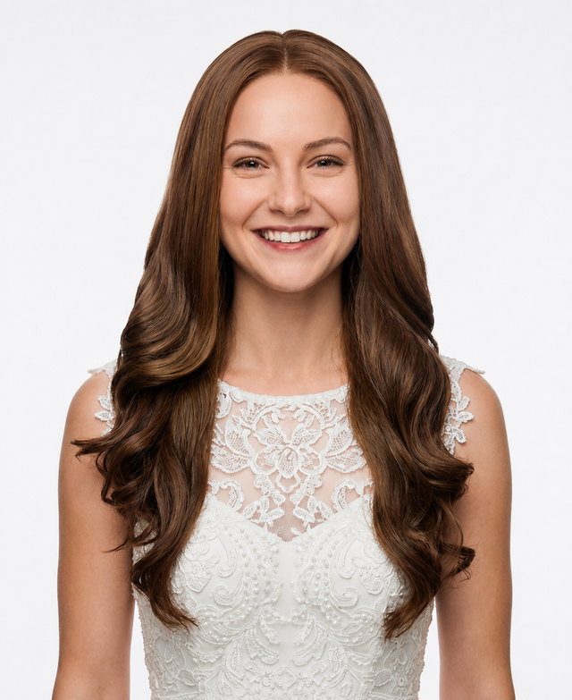 BAILEY - Lacefront Chestnut Brown Waves - by Queenie Wigs