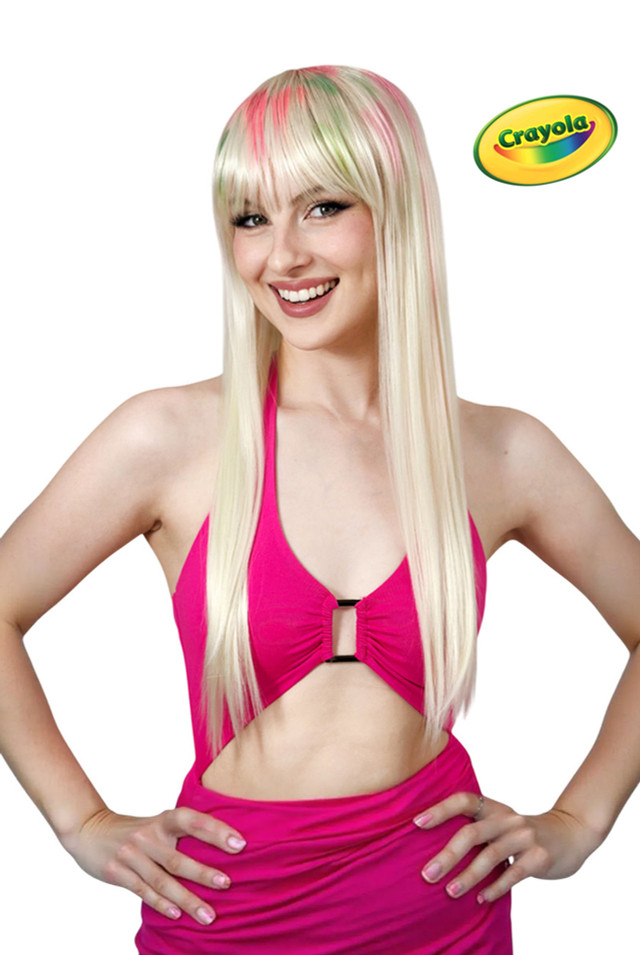 Crayola Colour-Me Long Blonde Wig Set - Customisable Washable Wig for Kids, Cosplayers & Creatives - includes Markers & Wig Stand Crayola Colour-Me Long Blonde Wig Set - Customisable Washable Wig for Kids, Cosplayers & Creatives - includes Markers & Wig Stand