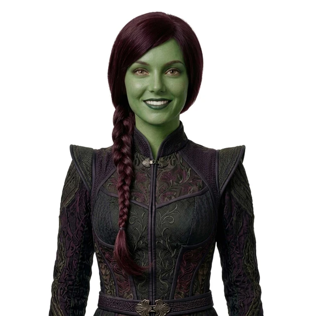 BURGUNDY BRAIDED ENCHANTRESS WICKED WITCH