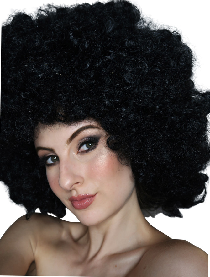 Jumbo Black Afro 70's Disco Costume Wig - Unisex - by Allaura