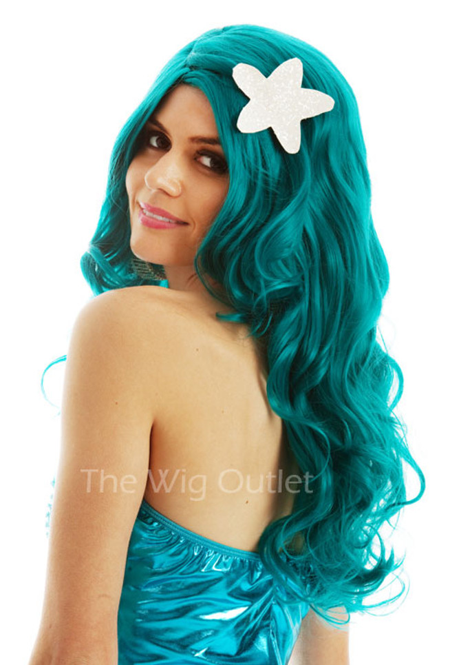 Green Mermaid Deluxe Costume Wig