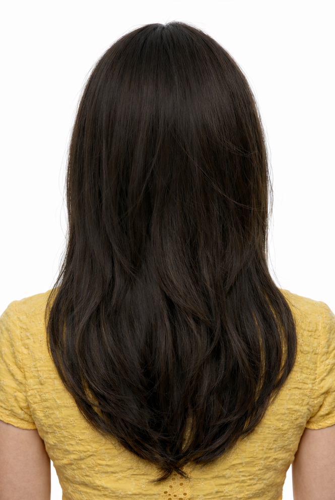 MONIQUE - Heat Resistant Brown 20" Long Natural Wig - by Allaura