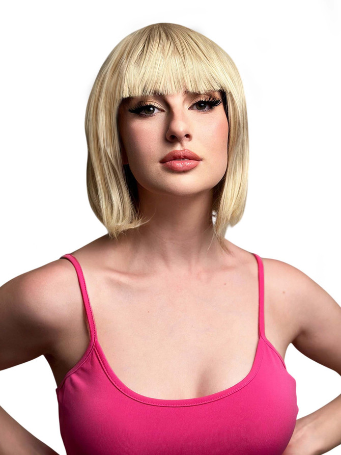 DELUXE Ally (Blonde 24T613) Premium Fashion Wig / 1920's Flapper Bob - Heat Resistant