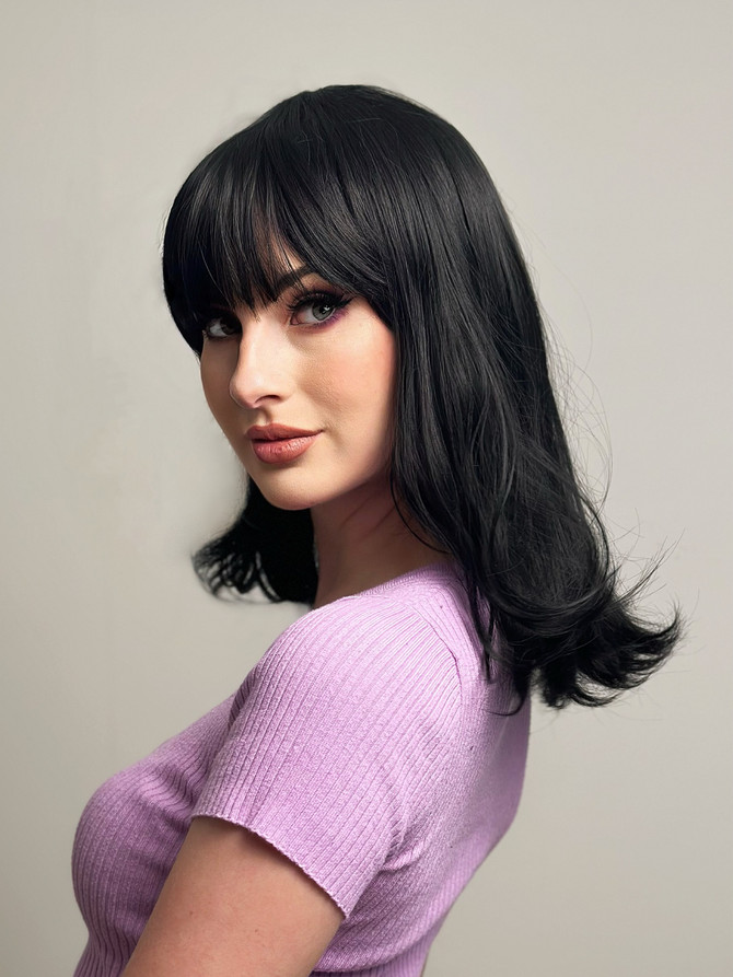 CLEO - Heat Resistant Black Long Bob Wig - by Allaura