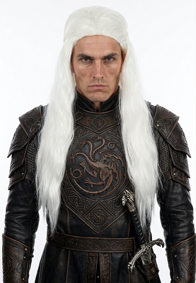 Long White Blonde with Braids Unisex House of the Dragon Game of Thrones 9206