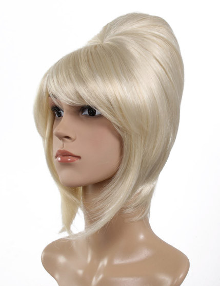 DELUXE Beehive 1960's (Blonde) Premium Costume Wig (Kanekalon Fibre)