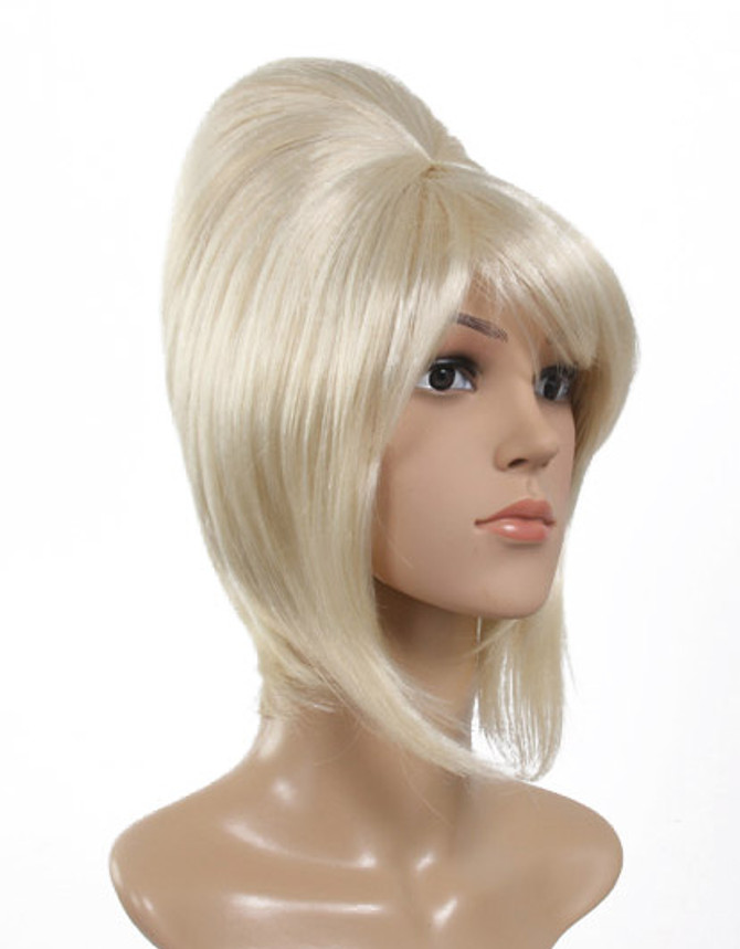 DELUXE Beehive 1960's (Blonde) Premium Costume Wig (Kanekalon Fibre)