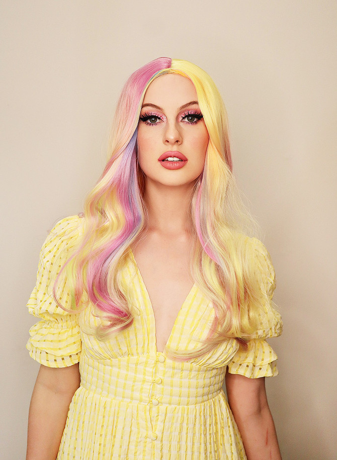 Pastel Rainbow Long Cosplay Fashion Wig