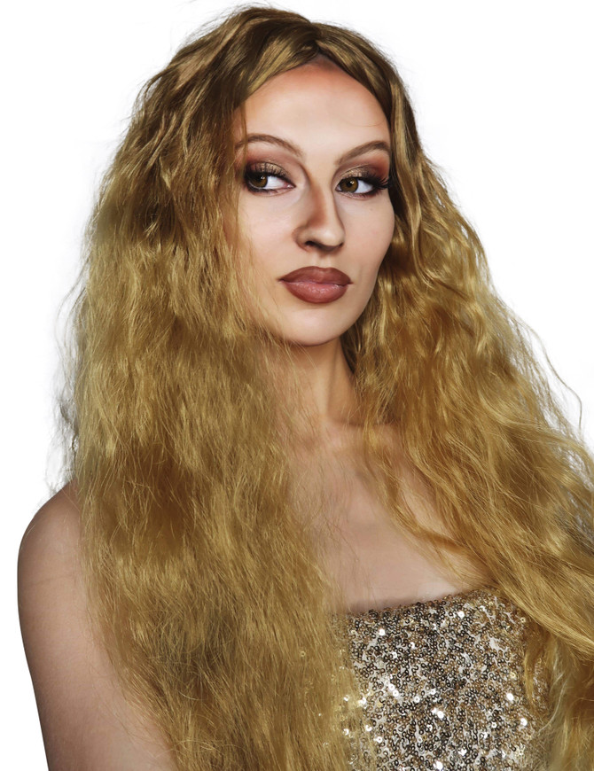 Beyonce Lemonade Long Blonde Brown Waves Womens Costume Wig - by Allaura