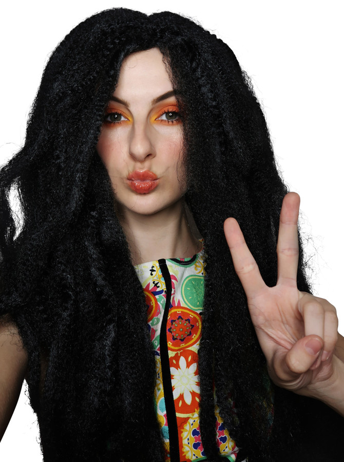 Rasta Dreadlocks Hippie Black Bob Marley Style Costume Wig