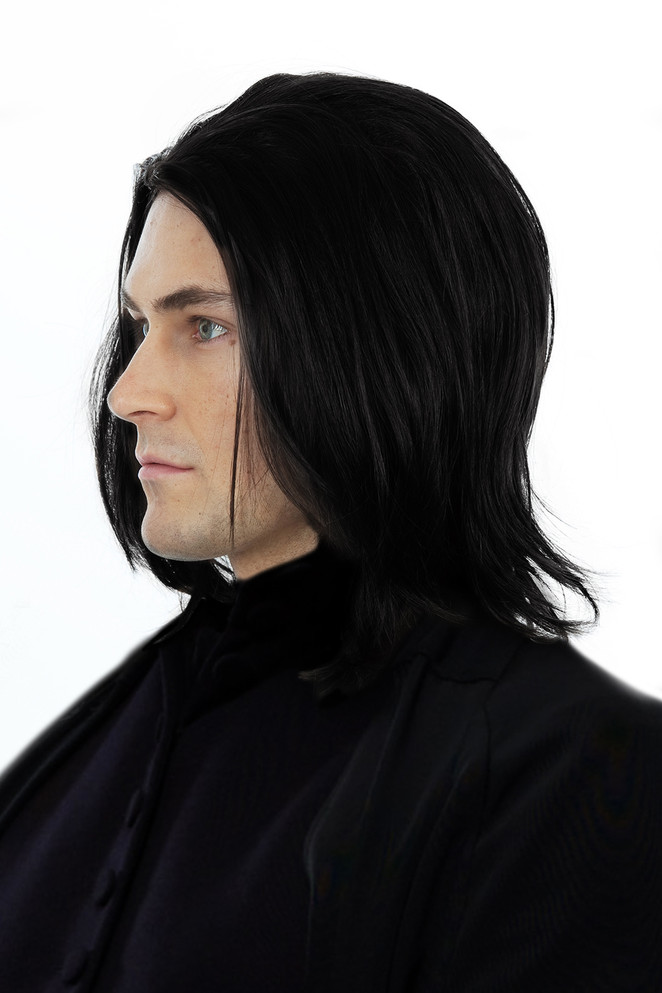 Channel the enigmatic Dark Professor (Severus Snape) with our Black Men's Boys Costume Wig, versatile for embodying characters like John Wick, Michael Jackson, and Vincent Vega, exuding an aura of mystery and sophistication.