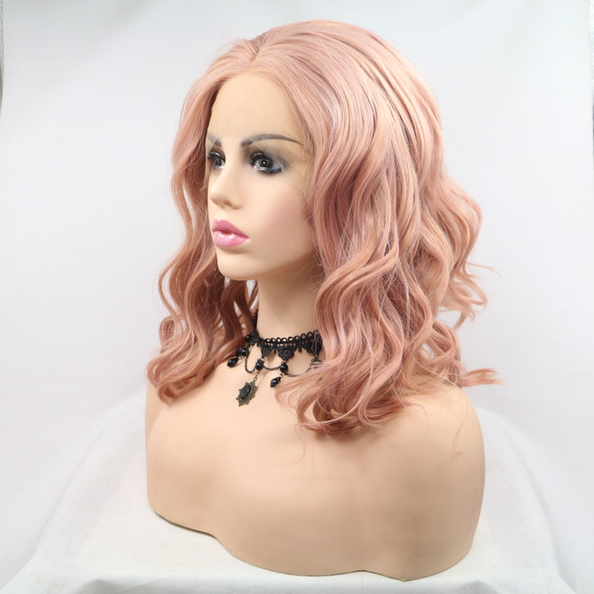 DUSTY - Lace Front Dusty Wavy Bob - by Queenie Wigs