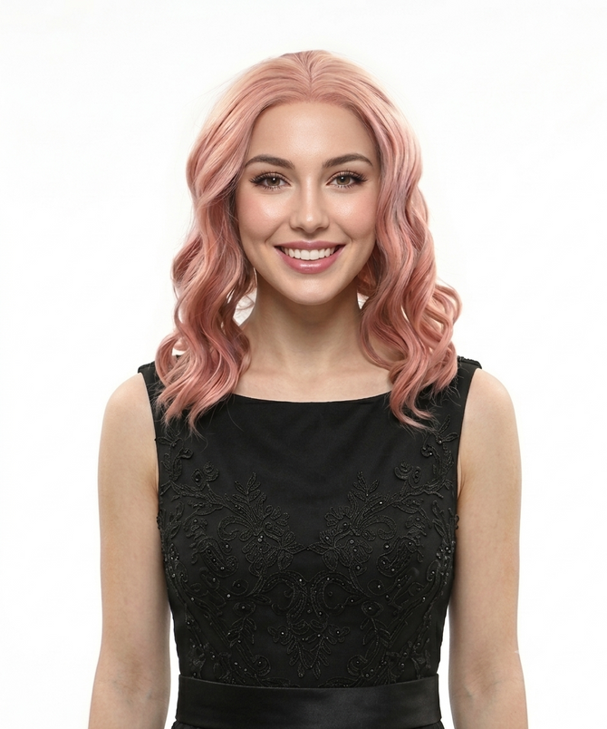 DUSTY - Lace Front Dusty Wavy Bob - by Queenie Wigs