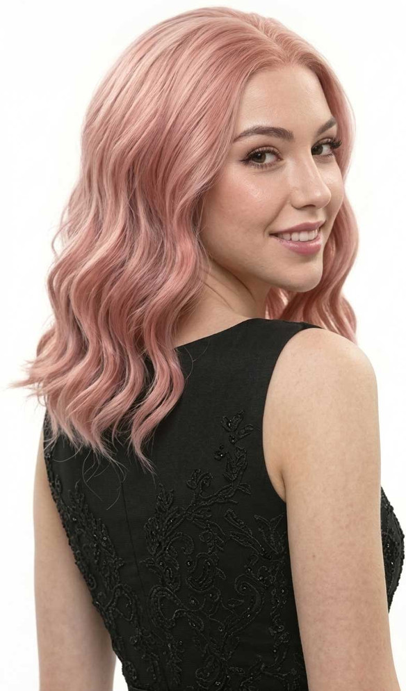 DUSTY - Lace Front Dusty Wavy Bob - by Queenie Wigs