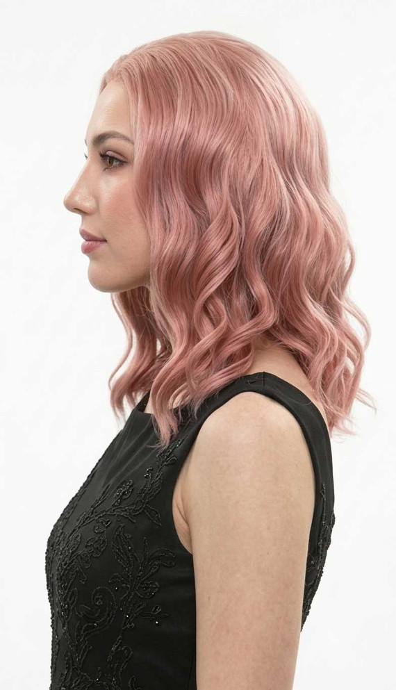 DUSTY - Lace Front Dusty Wavy Bob - by Queenie Wigs