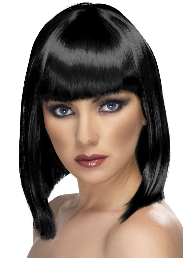 Short Black Blunt Glam Wig (Mia Wallace)