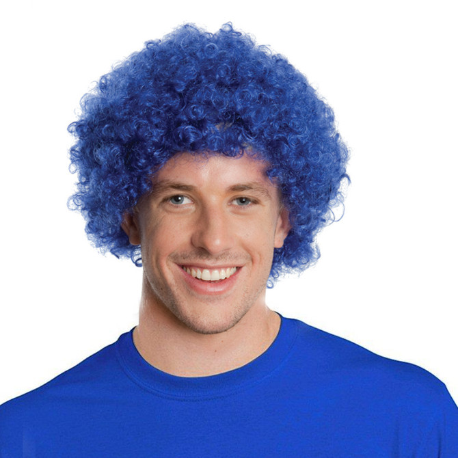 Blue NSW Afro State of Origin Costume Wig - by Allaura