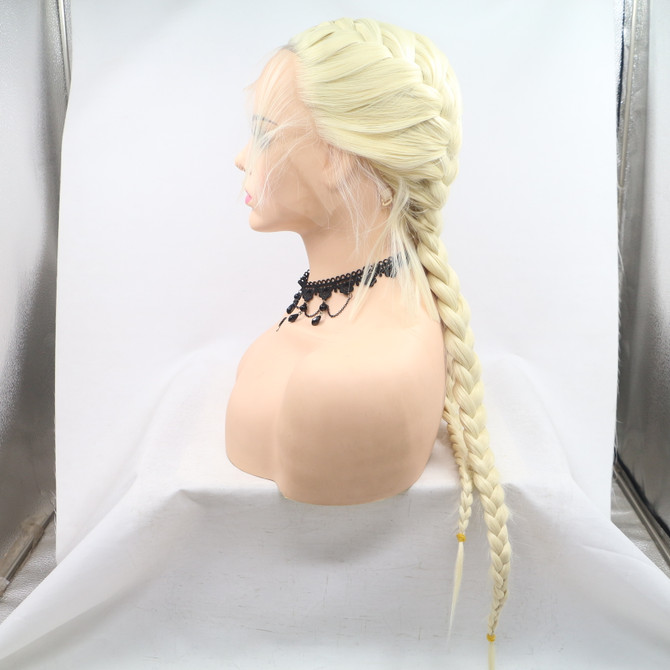 ALEXA - Lace Front Warm Blonde Braids - by Queenie Wigs