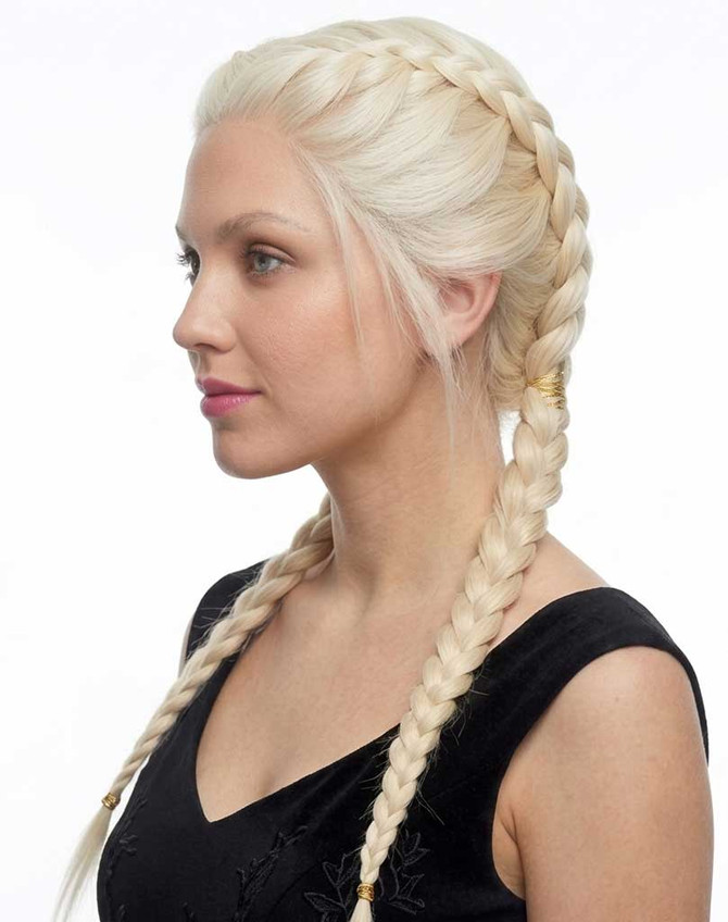 ALEXA - Lace Front Warm Blonde Braids - by Queenie Wigs