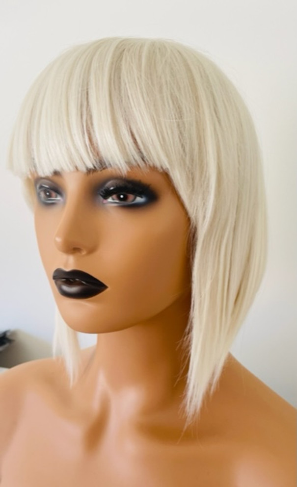 ALLY - Heat Resistant White Platinum Blonde China Bob Wig - by Allaura