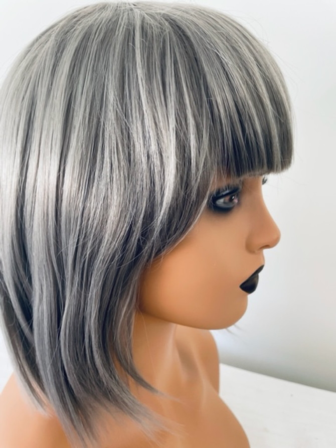 ALLY - Heat Resistant Mid Grey China Bob Wig - by Allaura