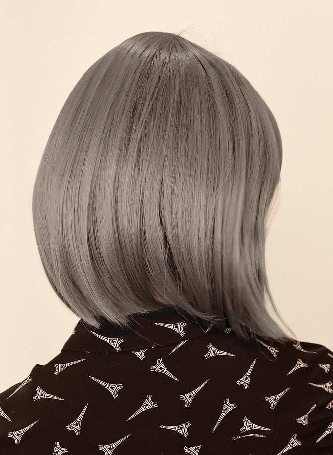 ALLY - Heat Resistant Mid Grey China Bob Wig - by Allaura