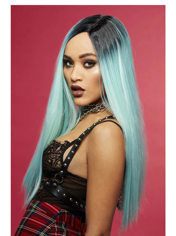 Manic Panic Ombre Aqua Blue Long Straight Wig