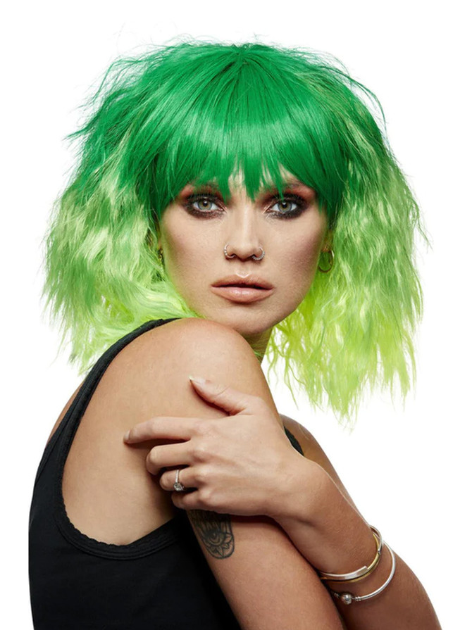 Manic Panic Green Envy Goddess Bob with Fringe