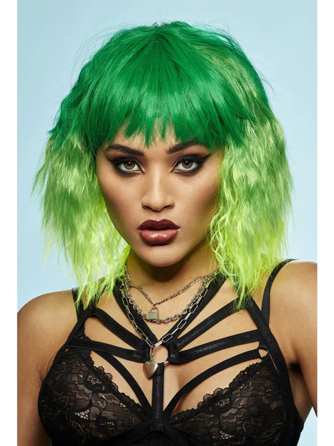 Manic Panic Green Envy Goddess Bob with Fringe