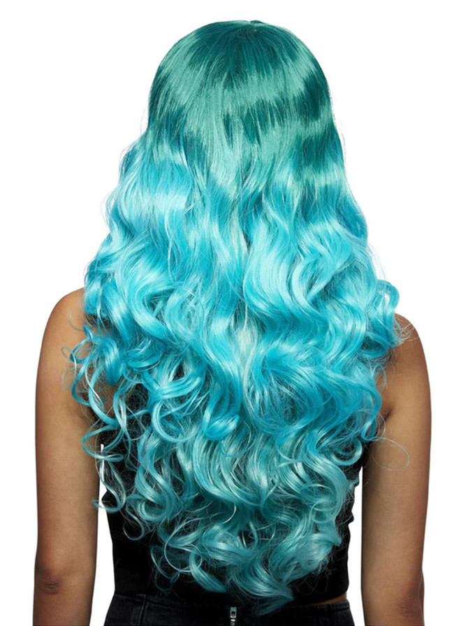 Manic Panic Mermaid Aqua Long Curls with Fringe
