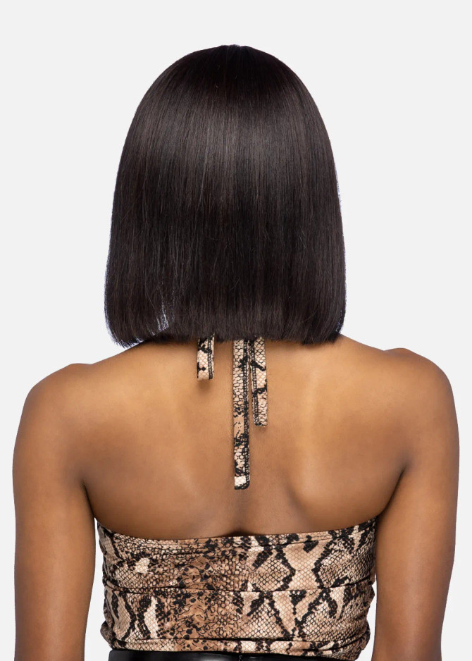 STANA - LACE FRONT REMY NATURAL BLACK 13″ STRAIGHT BOB WITH INVISIBLE CENTRE PART - by Vivica Fox