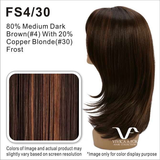 FS4/30 - Medium Dark Brown with Copper Blonde Frost