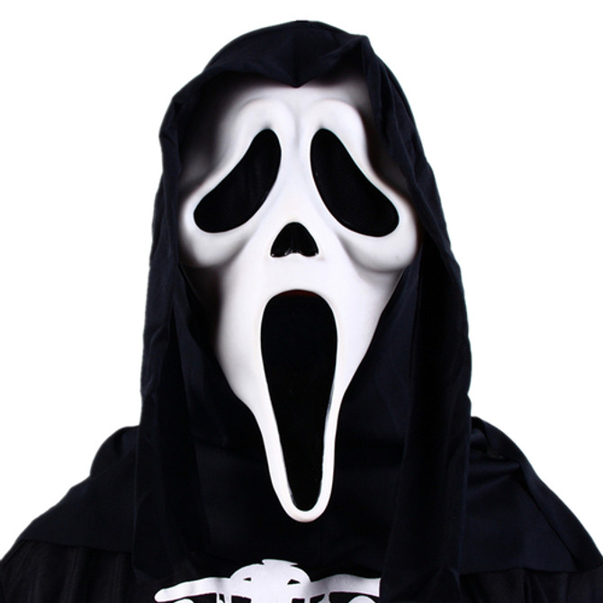 Scream Latex Mask with Hood