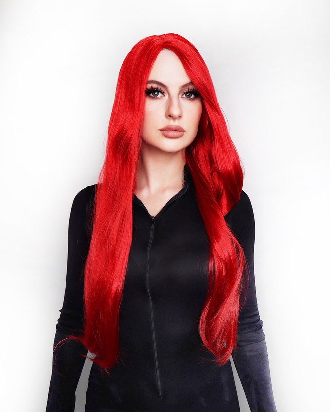 Long Red Fiery Wig inspired by Dark Phoenix from X-Men