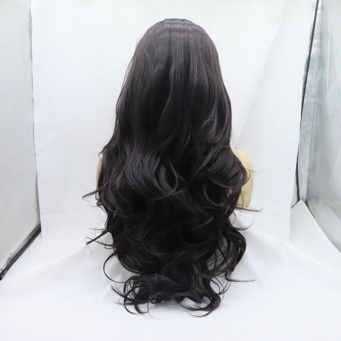 HOPE - Lace Front Long Dark Brown Loose Waves - by Queenie Wigs