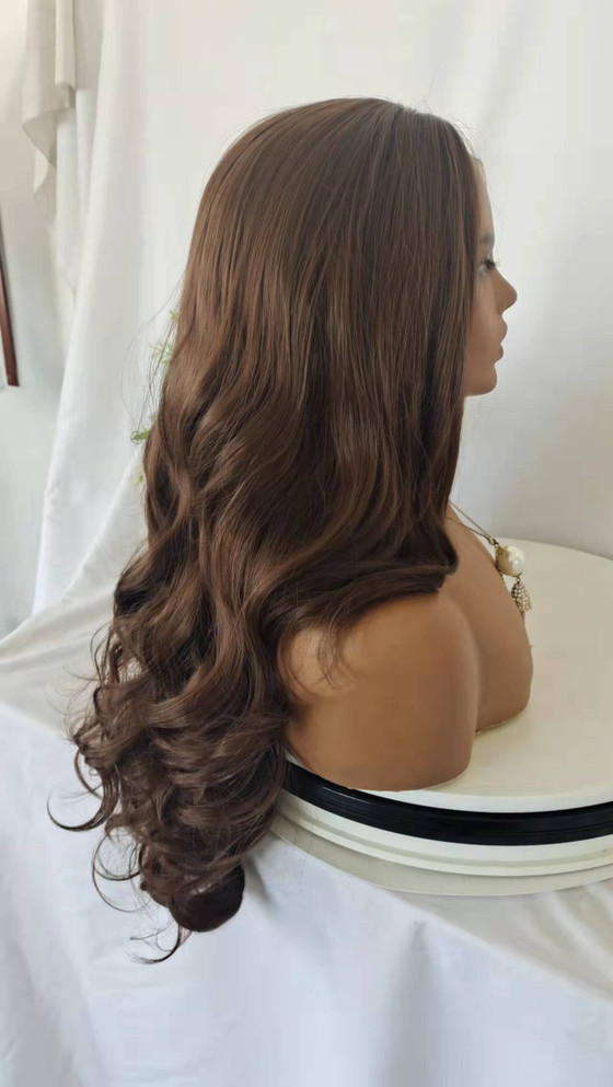 BAILEY - Lacefront Chestnut Brown Waves - by Queenie Wigs