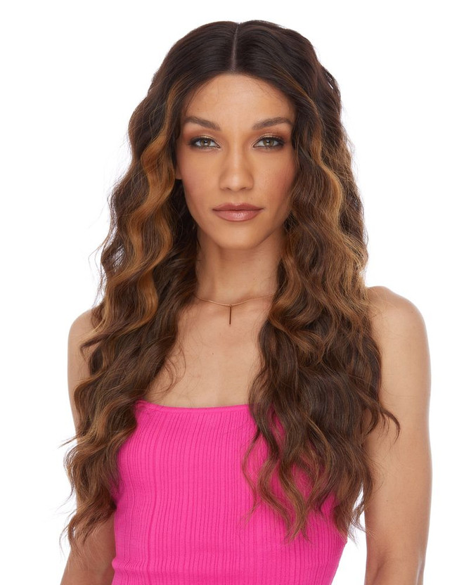 EMANI - Heat Resistant Lace Front Long Waves - by Sepia