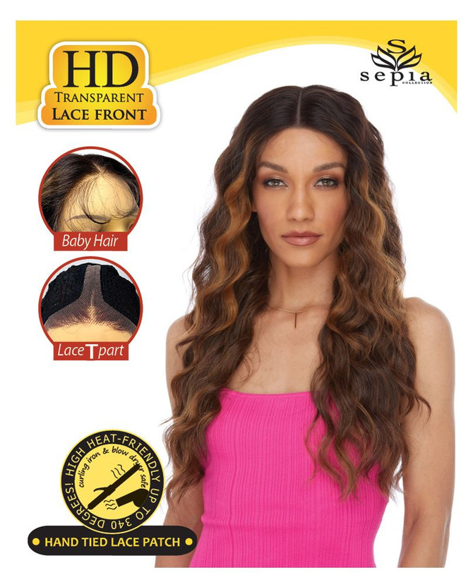 EMANI - Heat Resistant Lace Front Long Waves - by Sepia