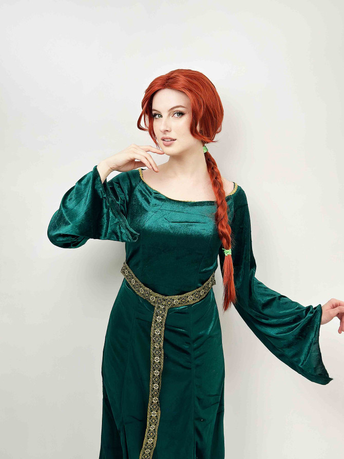 Copper Princess Cosplay Wig with Plait by Allaura