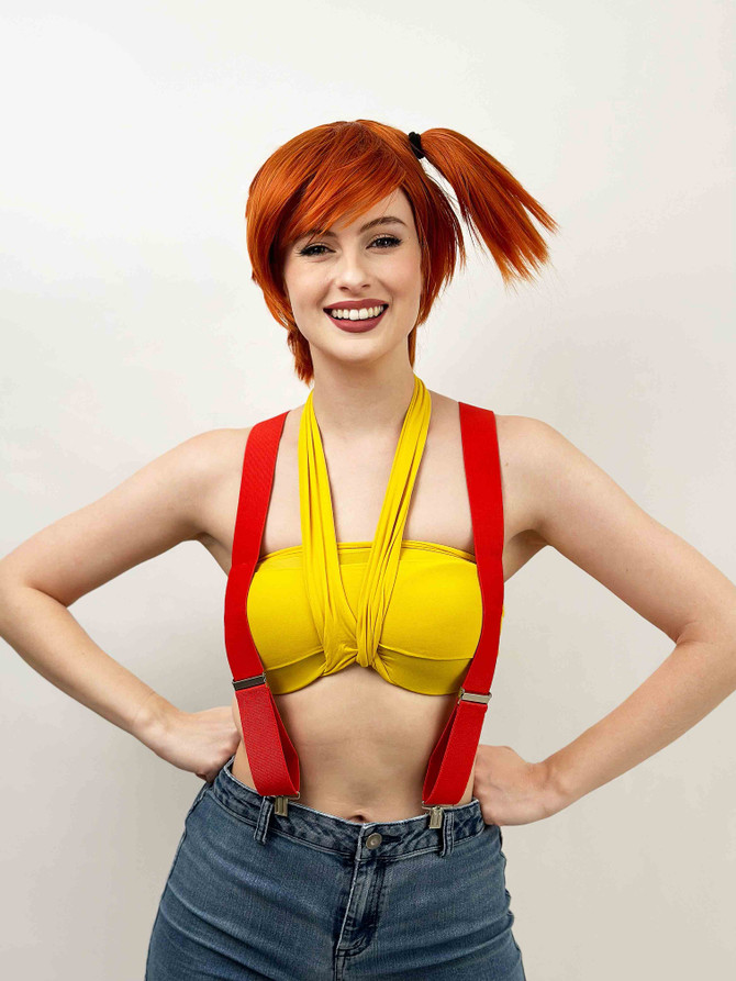 Misty Pokemon Gym Leader Cosplay Orange Wig with Ponytail by Allaura